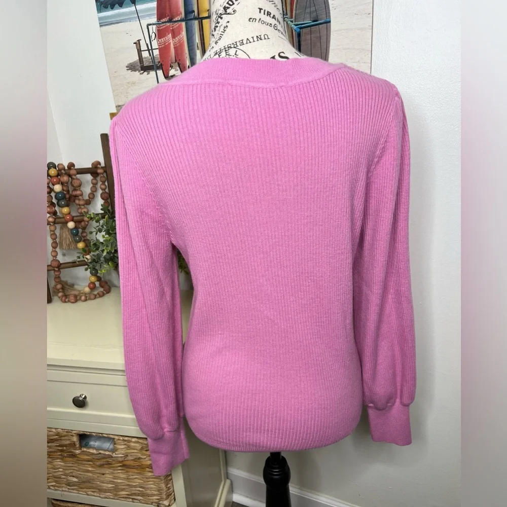 Loft V-Neck Ribbed Sweater - Picture 5 of 7